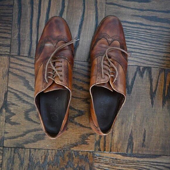 Cole Haan Leather Brogue Oxfords – Chestnut – Size 9.5 - Picture 3 of 8
